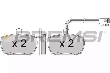 Комплект тормозных колодок BREMSI BP2315-1