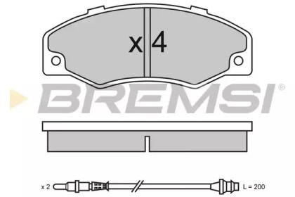 Комплект тормозных колодок BREMSI BP2320