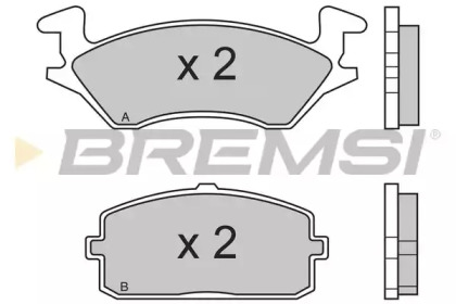 Комплект тормозных колодок BREMSI BP2324