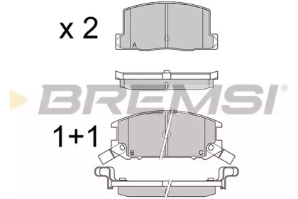 Комплект тормозных колодок BREMSI BP2325