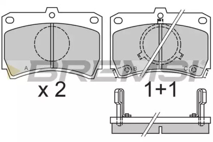 Комплект тормозных колодок BREMSI BP2327
