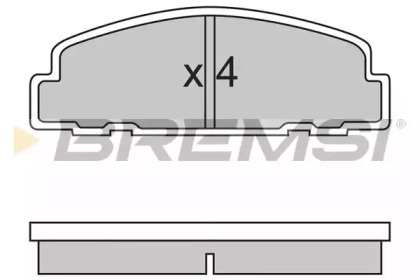 Комплект тормозных колодок BREMSI BP2329