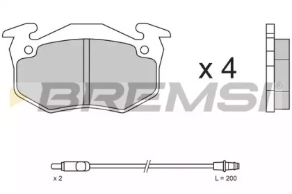 Комплект тормозных колодок BREMSI BP2334