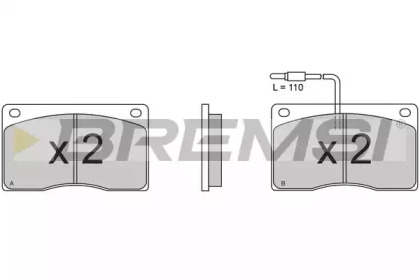 Комплект тормозных колодок, дисковый тормоз BREMSI BP2340