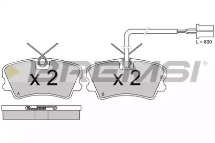 Комплект тормозных колодок BREMSI BP2342