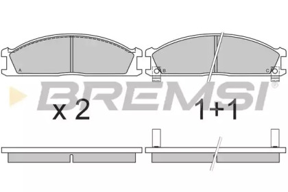 Комплект тормозных колодок BREMSI BP2370