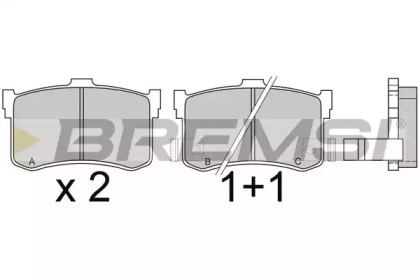 Комплект тормозных колодок BREMSI BP2372