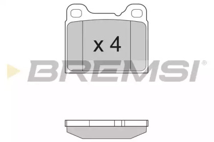 Комплект тормозных колодок BREMSI BP2383