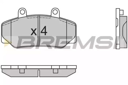 Комплект тормозных колодок BREMSI BP2386