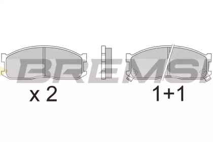 Комплект тормозных колодок BREMSI BP2390