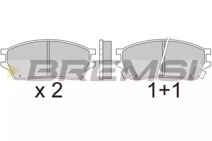 Комплект тормозных колодок BREMSI BP2392