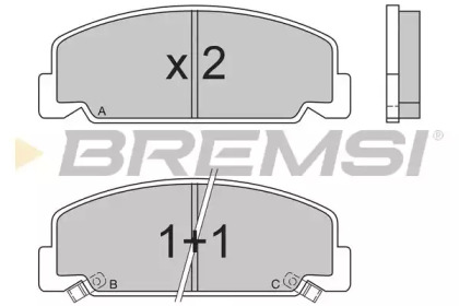 Комплект тормозных колодок BREMSI BP2406