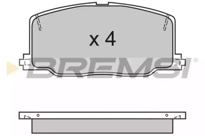 Комплект тормозных колодок BREMSI BP2411