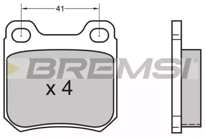 Комплект тормозных колодок BREMSI BP2412