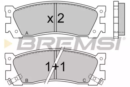 Комплект тормозных колодок BREMSI BP2422