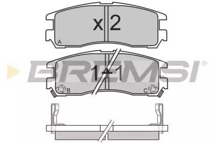 Комплект тормозных колодок BREMSI BP2428