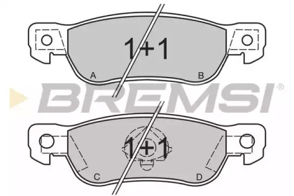 Комплект тормозных колодок BREMSI BP2436