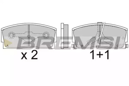 Комплект тормозных колодок BREMSI BP2437