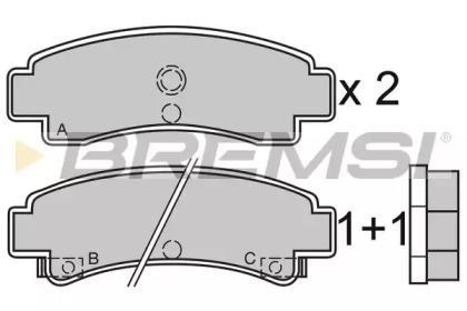 Комплект тормозных колодок BREMSI BP2442