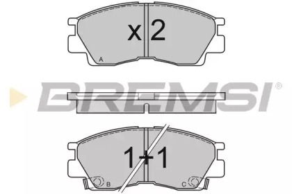 Комплект тормозных колодок BREMSI BP2453