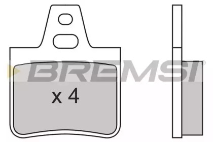 Комплект тормозных колодок BREMSI BP2455