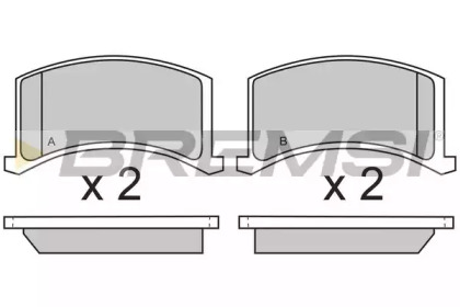 Комплект тормозных колодок, дисковый тормоз BREMSI BP2457