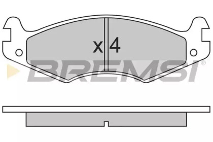 Комплект тормозных колодок BREMSI BP2459