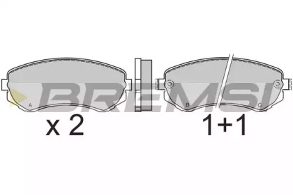 Комплект тормозных колодок BREMSI BP2473