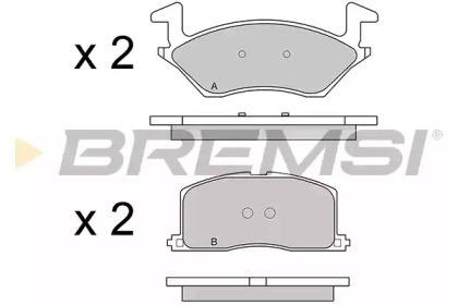 Комплект тормозных колодок BREMSI BP2481