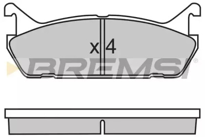 Комплект тормозных колодок BREMSI BP2488