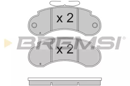 Комплект тормозных колодок BREMSI BP2490