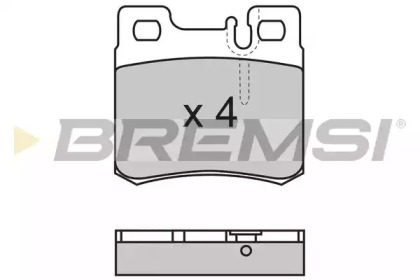 Комплект тормозных колодок BREMSI BP2495