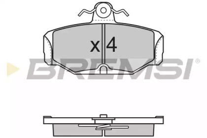 Комплект тормозных колодок BREMSI BP2500