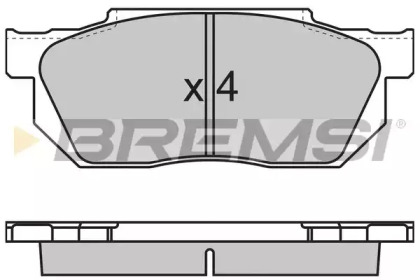 Комплект тормозных колодок BREMSI BP2501