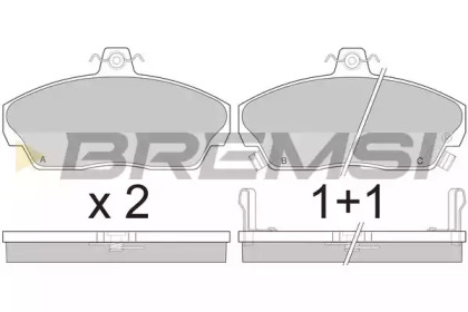 Комплект тормозных колодок BREMSI BP2502