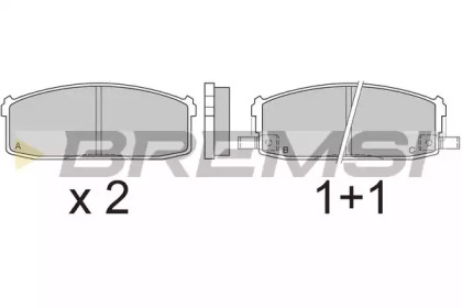 Комплект тормозных колодок BREMSI BP2510