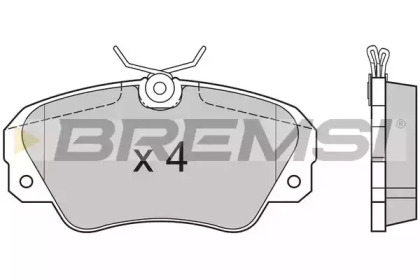 Комплект тормозных колодок BREMSI BP2514