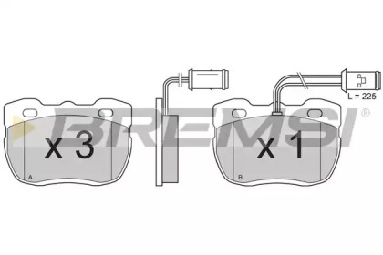 Комплект тормозных колодок BREMSI BP2518