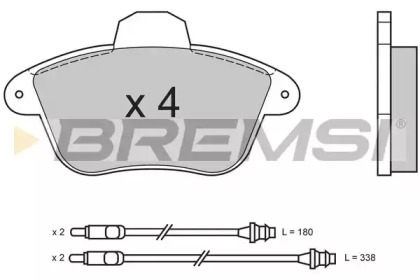 Комплект тормозных колодок BREMSI BP2522