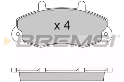 Комплект тормозных колодок BREMSI BP2525