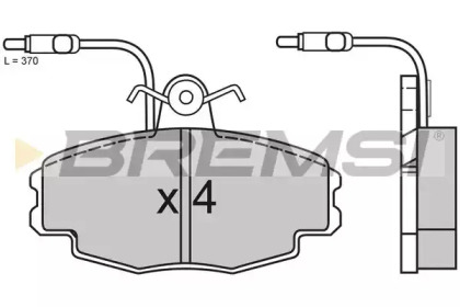 Комплект тормозных колодок BREMSI BP2528