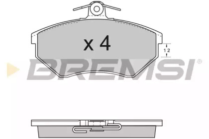 Комплект тормозных колодок BREMSI BP2531