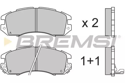 Комплект тормозных колодок BREMSI BP2535