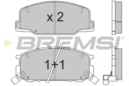 Комплект тормозных колодок BREMSI BP2537