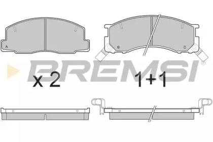 Комплект тормозных колодок BREMSI BP2539