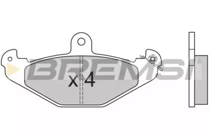 Комплект тормозных колодок BREMSI BP2553