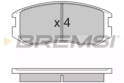 Комплект тормозных колодок BREMSI BP2558