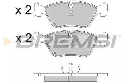 Комплект тормозных колодок BREMSI BP2559