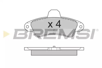 Комплект тормозных колодок BREMSI BP2562