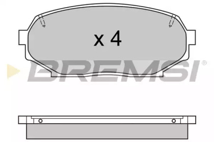 Комплект тормозных колодок BREMSI BP2571